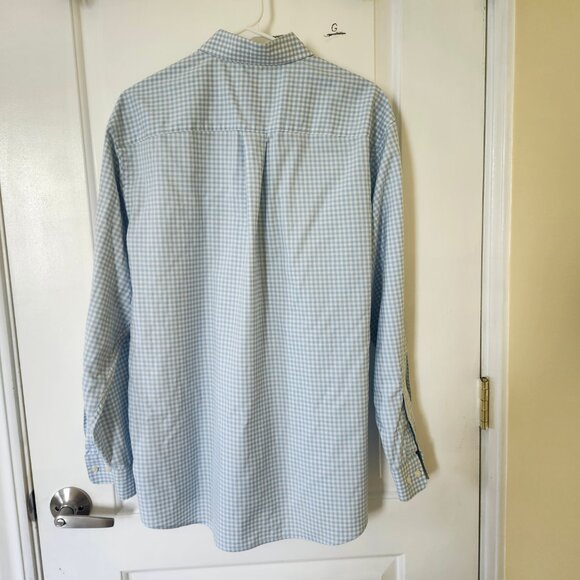 Jos a bank traveler collection button down collar solid dress shirt blue size M - Picture 2 of 12